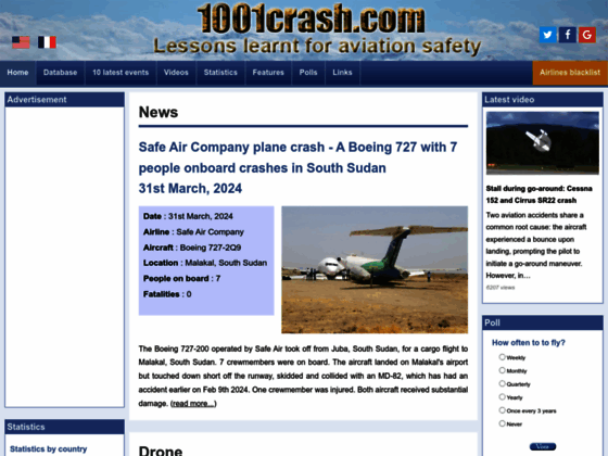 Photo image 1001 Crash – Vidéos et analyses d’accidents d’avions