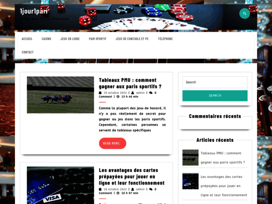 1Jour1Pari.com, site de paris sportif gratuit