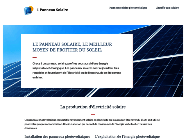 Panneau solaire - 1Panneau-solaire