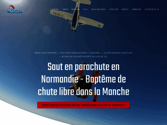 Photo image Aair Normandie parachutisme Mont st Michel: Cadeau noel saut en parachute Granville parachutisme ou