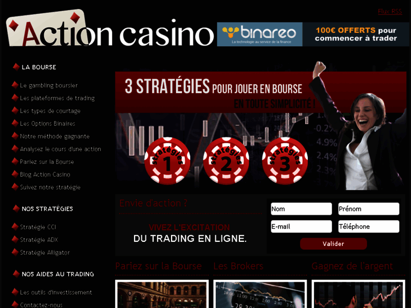 action casino: parier sur la bourse