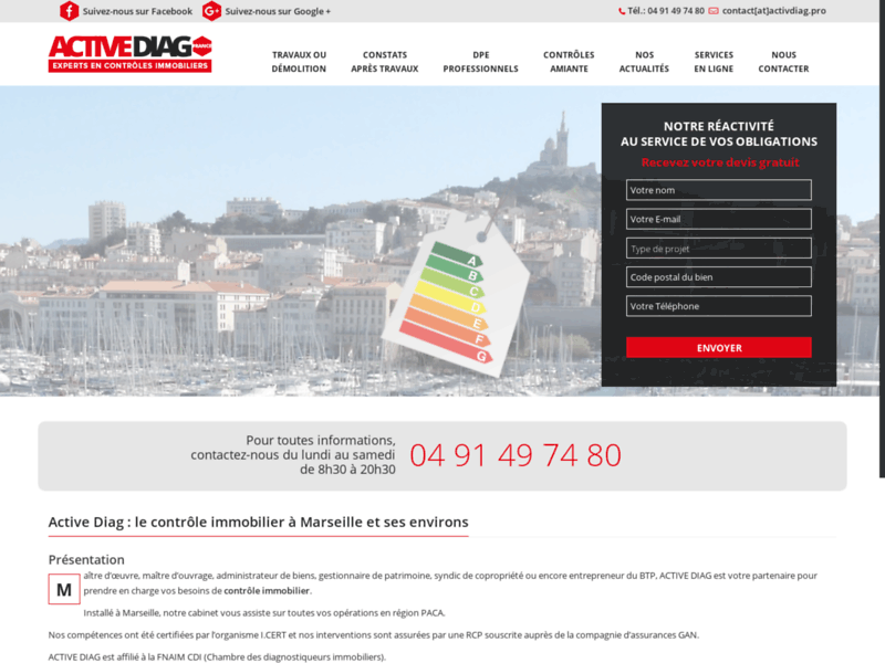 Diagnostics immobiliers à Marseille et environs