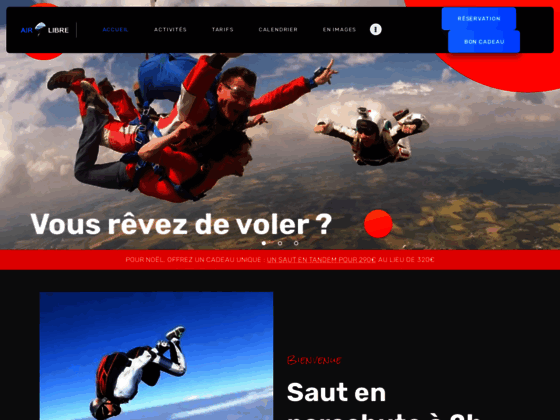 Photo image Air libre parachutisme : parachute, saut en parachute, découverte, initiation et cours parachutisme