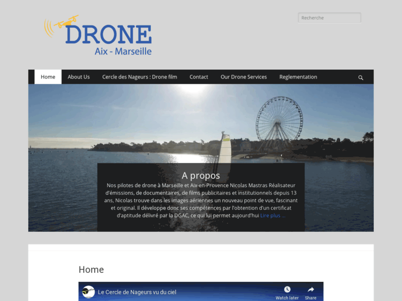 Screenshot du site : Aix Marseille Drone