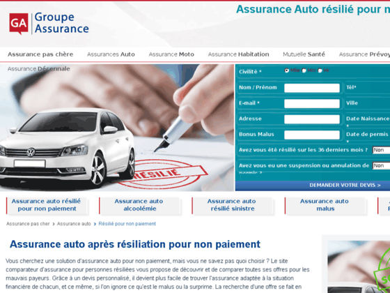 Assurance auto resiliation non paiement - Assurance auto resiliation