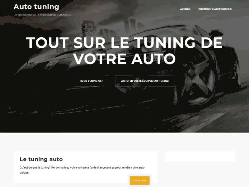 Screenshot du site : Auto-tuning