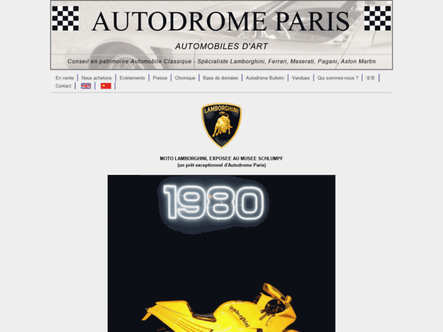 Capture d'écran du site autodrome.fr