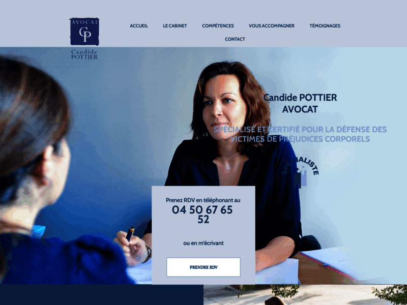 Screenshot du site : Avocat droit du travail & droit médical à Annecy