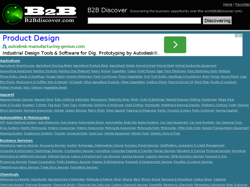 Website's screenshot : b2b discover tours