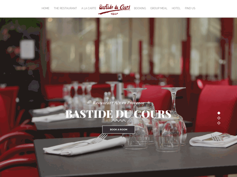 Restaurant à Aix:déjeuner et diner à hotel Bastide