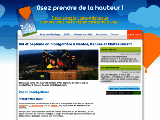Photo image Bulle d'Air - montgolfiere nantes, montgolfiere chateaubriant, montgolfiere rennes