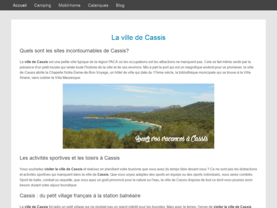 Cassis France : location mobil home cassis