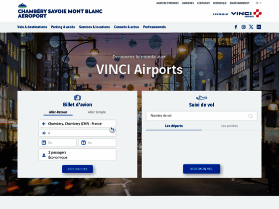 Photo image Aéroport de Chambéry : Page d'accueil