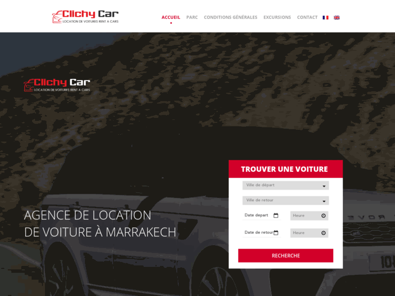 Screenshot du site : location de voiture marrakech
