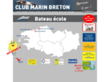 Bateau ecole du CLUB MARIN BRETON, permis bateauMoguériec en Sibiril, finistère