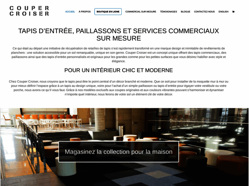 Screenshot du site : Carpette - Couper Croiser
