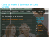 Cours particuliers de soutien scolaire à domicile en maths physique sur Bordeaux et la Gironde par professeur