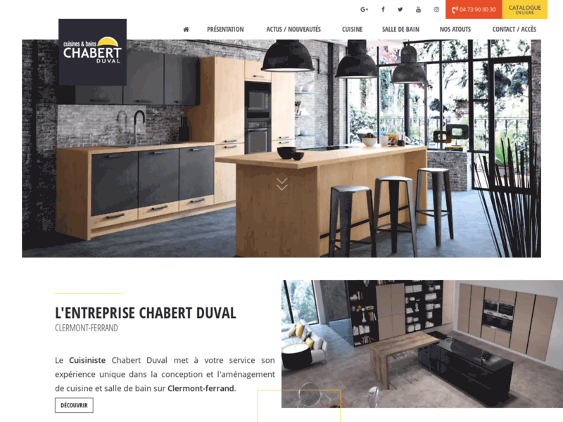 Screenshot du site : Cuisiniste à Clermont-Ferrand : Cuisine Chabert et