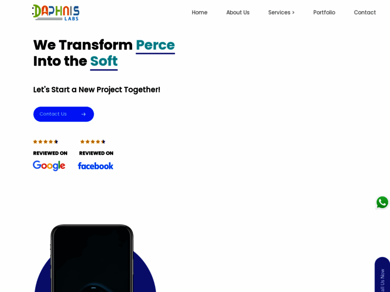 Website's screenshot : Daphnis Labs