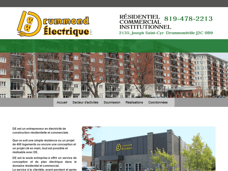 Drummond Électrique - Entrepreneur électricien Drummondville
