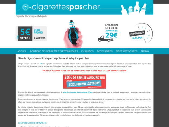 Cigarette Electronique - Prix Moins Cher