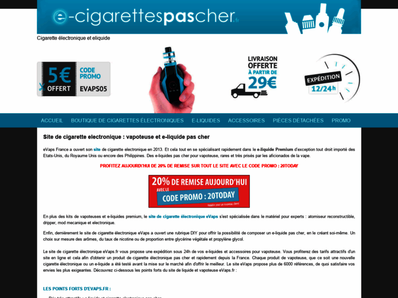 Cigarette Electronique - Prix Moins Cher