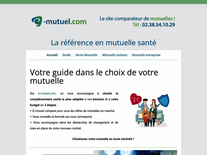 Screenshot du site : Mutuelle Assurance