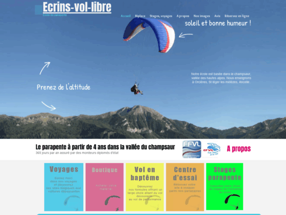 Photo image Ecrins Vol Libre : Faire du parapente dans les Alpes du Sud (Hautes-Alpes) aux portes du Parc Nation