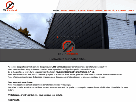 EFL Construct - Entreprise de toiture, charpente et bardage à Huy (Namur / Liège)