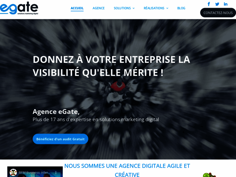 Screenshot du site : Agence SEO SEA SEM - Agence web Paris