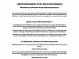 Electrostimulation.CH Spécialiste de l'Electrostimulation en Suisse ! - Electrostimulation.CH