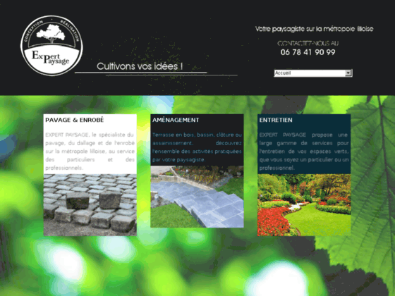 Expert Paysage - Paysagiste Nord - am�nagement et entretien espaces verts et jardins - assainissemen