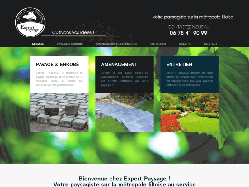 Expert Paysage - Paysagiste Nord - aménagement et entretien espaces verts et jardins - assainissemen
