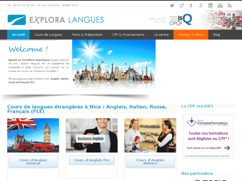 Cours français Nice - Explora Langues
