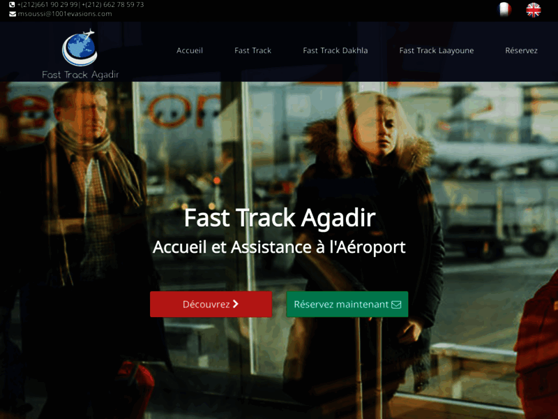 Screenshot du site : Fast track Agadir