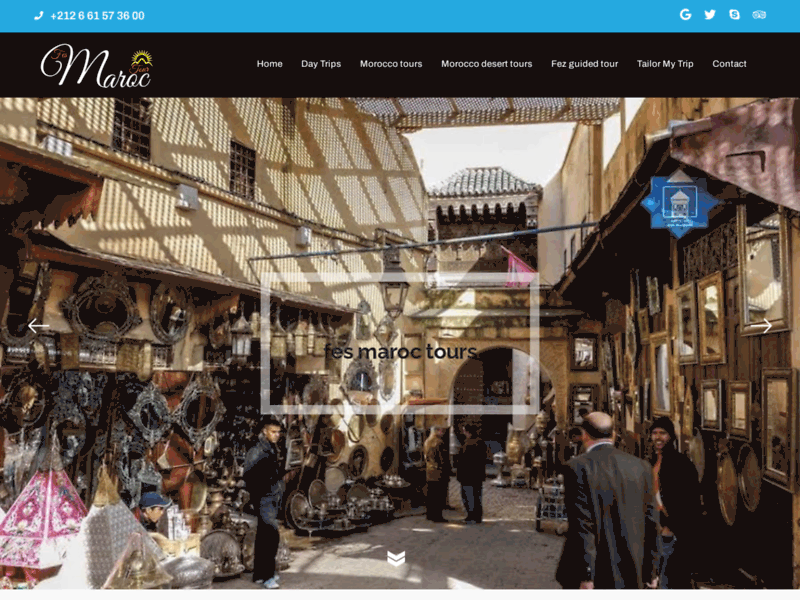 Site screenshot : Fes maroc desert tours, Fez-Marrakech, excursions,
