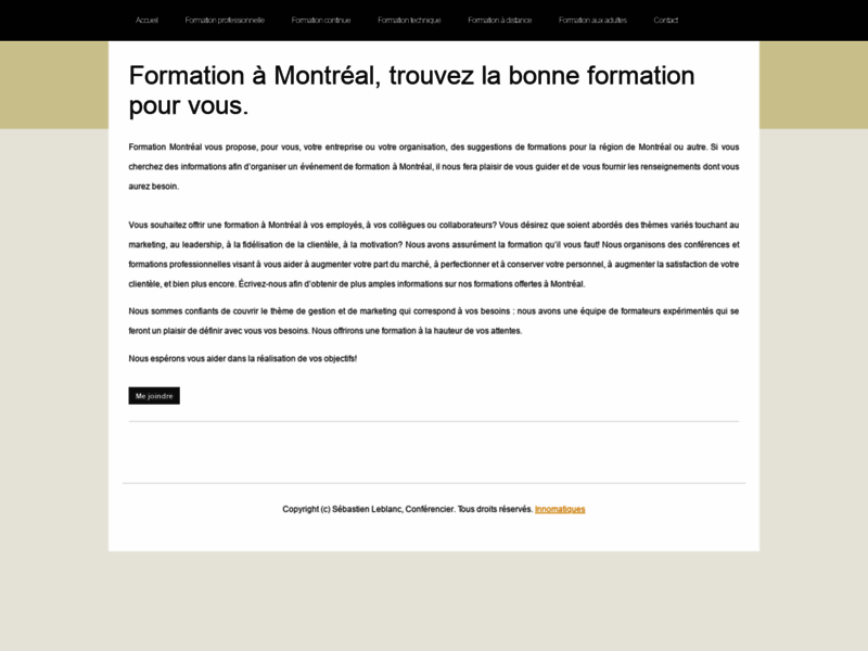Formation Montréal