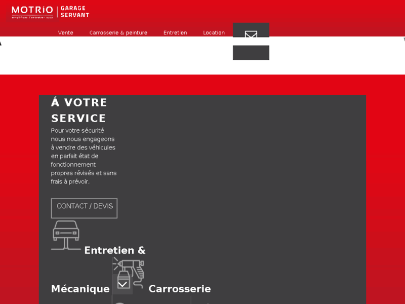 Screenshot du site : Garage automobile à Chateauneuf sur Sarthe