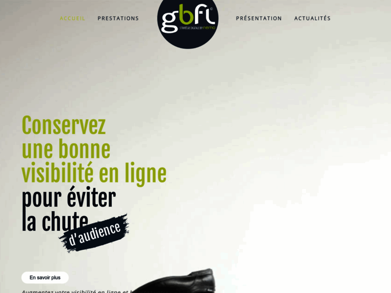 Screenshot du site : Agence web en Vendée