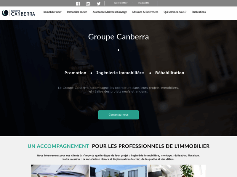 Groupe Canberra, management immobilier