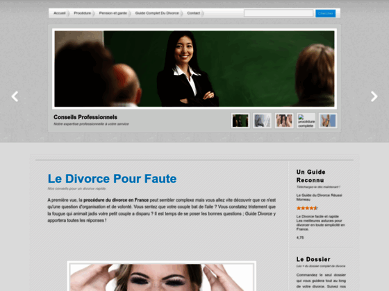 Le Divorce Pour Faute sur Guide-Divorce.fr