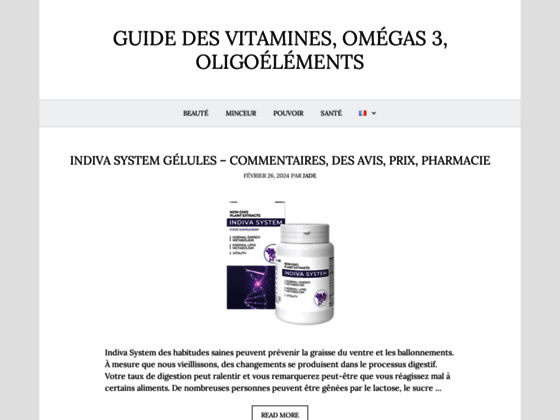 Photo image Guide omga 3 et vitamines