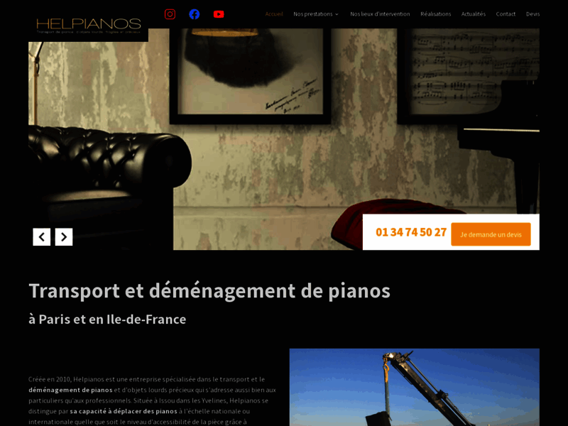 Transport de piano à Paris