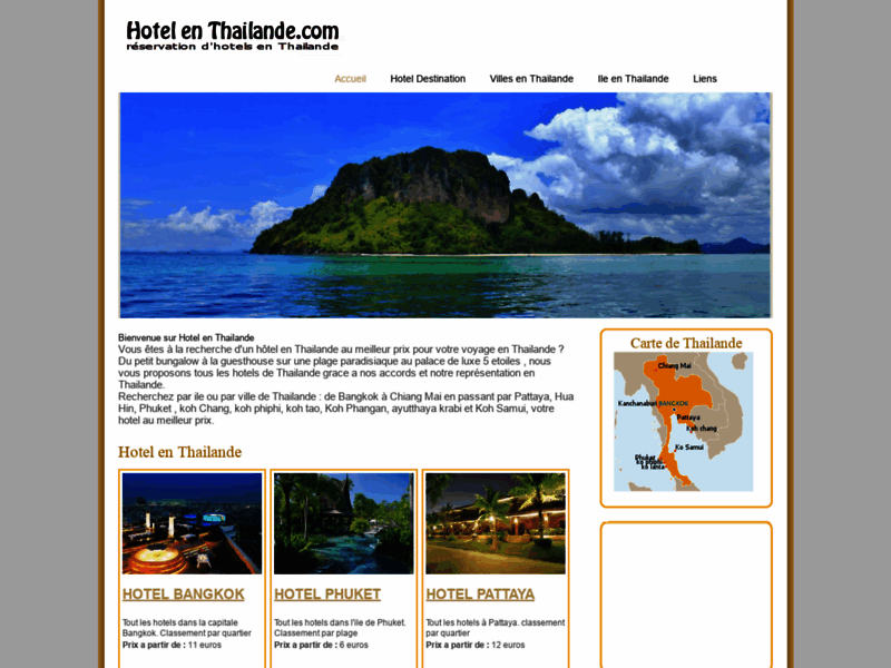 HOTEL EN THAILANDE reservation hotel Thailande.