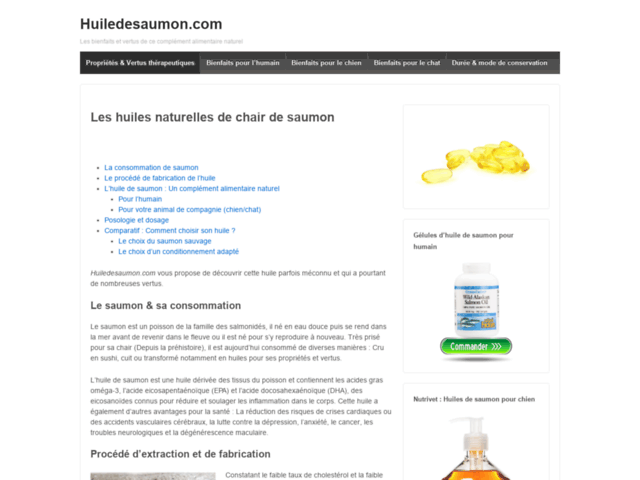 L'huile de saumon : Un complément alimentaire naturel