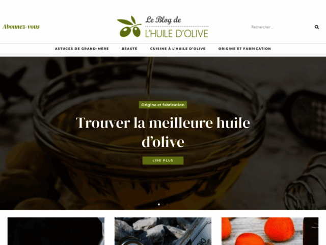 Astuces et recette avec Huile d'olive