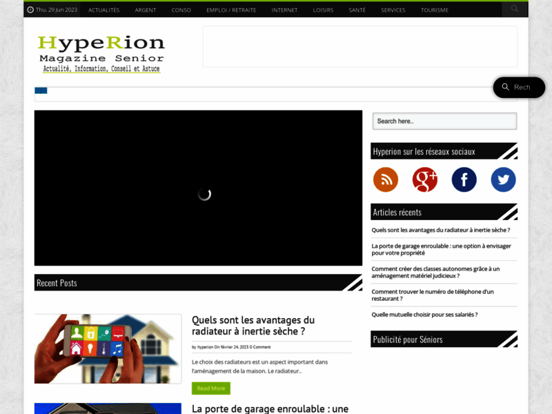 Hyperion.fr : un e-magazine pour senior.
