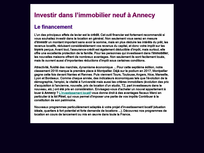 Immobilier neuf annecy