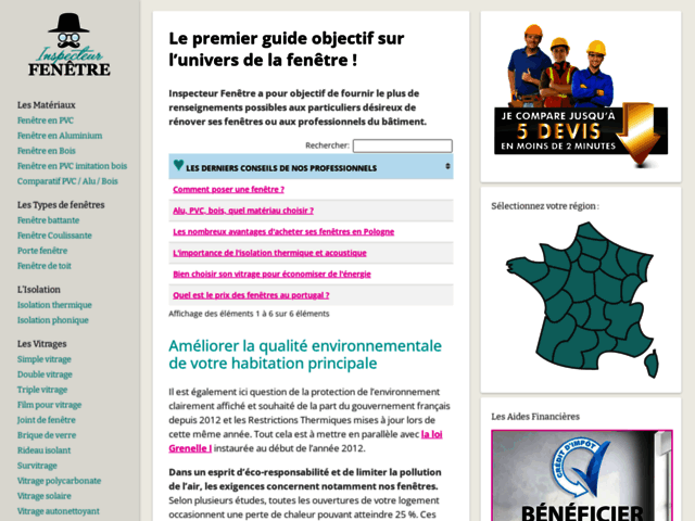 Inspecteur-Fenetre : le guide des fenêtres pvc bois et alu