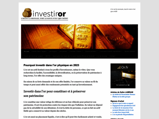 Investiror.net: Investir dans l'or 